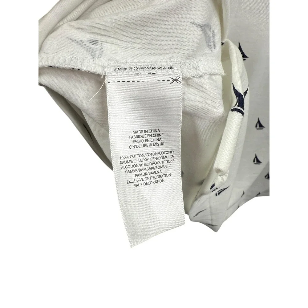 Polo Ralph Lauren Polo Shirt Mens‎ 3XLT White Sailboat Print Nautical Cotton